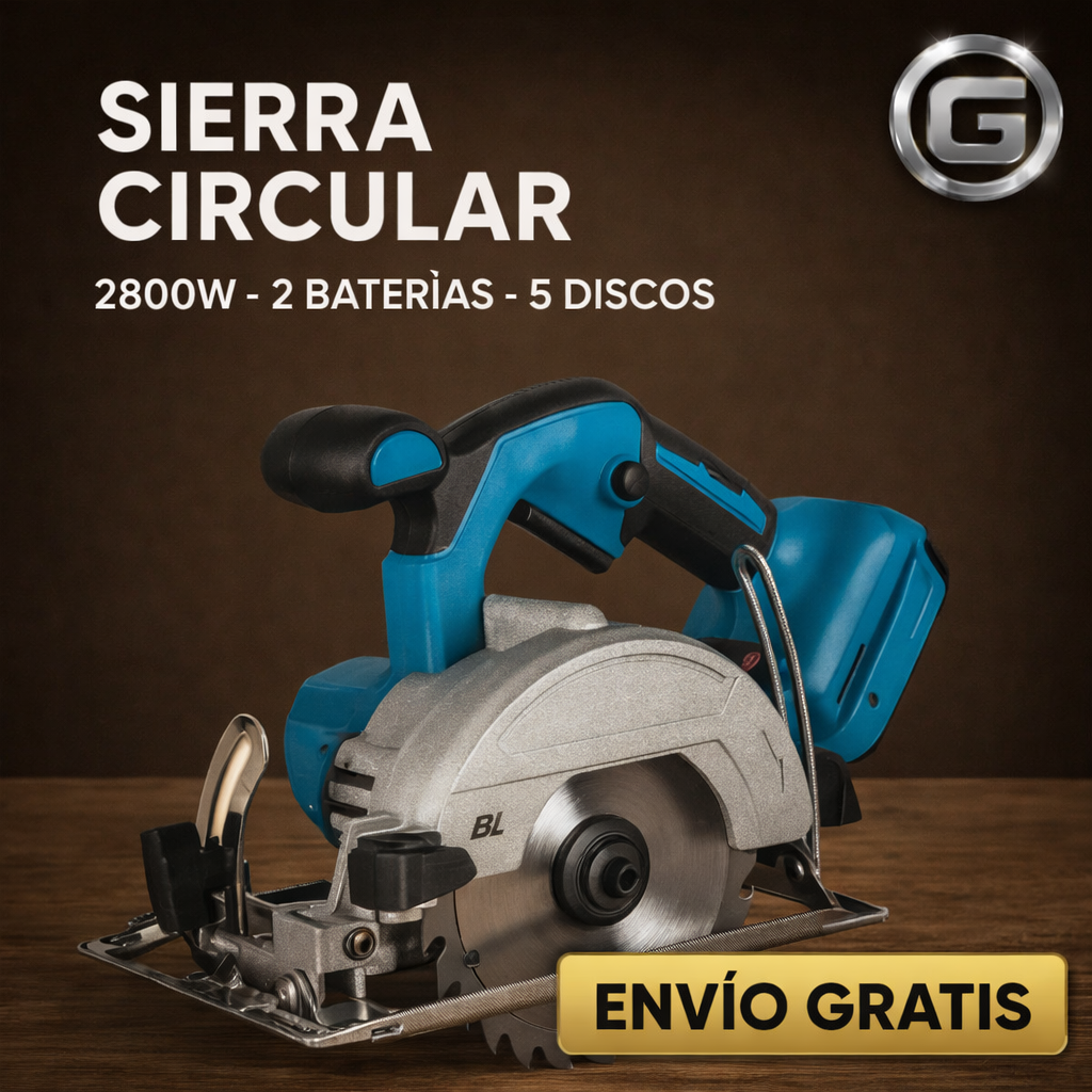 Sierra Circular 2 Baterias 5 Discos