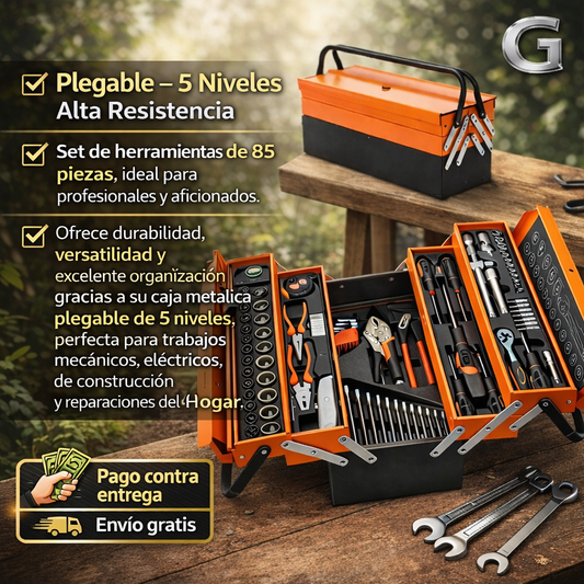 Caja De Herramientas Set 85 Piezas